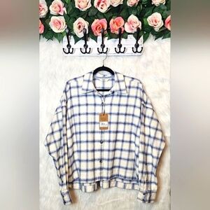 FarWest Women's Cropped Flannel Shirt